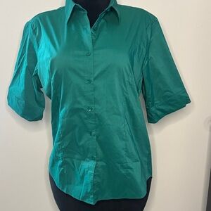 Green Women's Button-Up Shirt Size XL